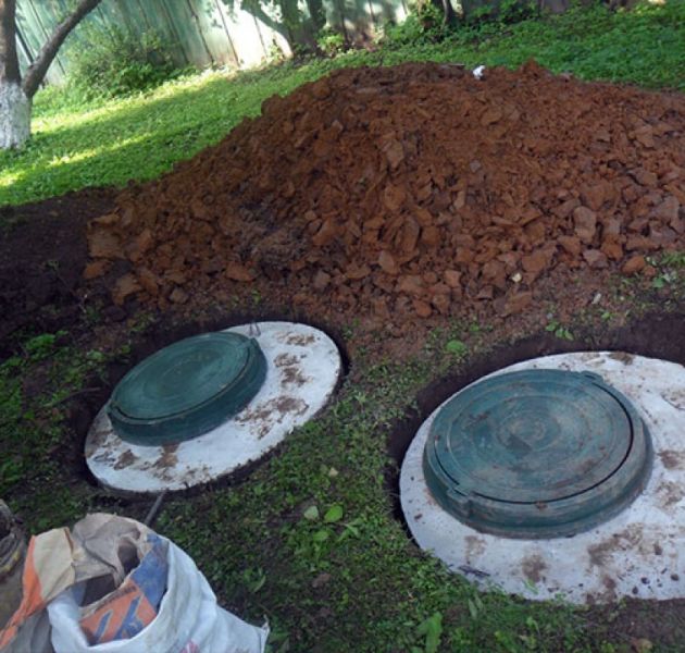 Ж\Б септик на базе метровых колец