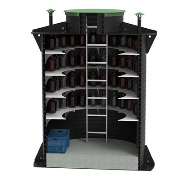 Пластиковый погреб (круглый, диаметр 1,5 метра)